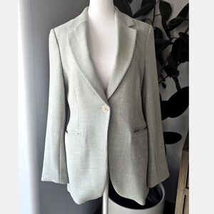 H&M Soft Sage Tailored Blazer – Size US 4 (EUR 38)